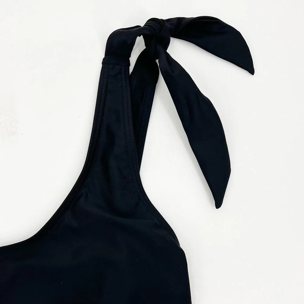 NWT SOUTH BEACH Black One Piece Swimsuit Size 8